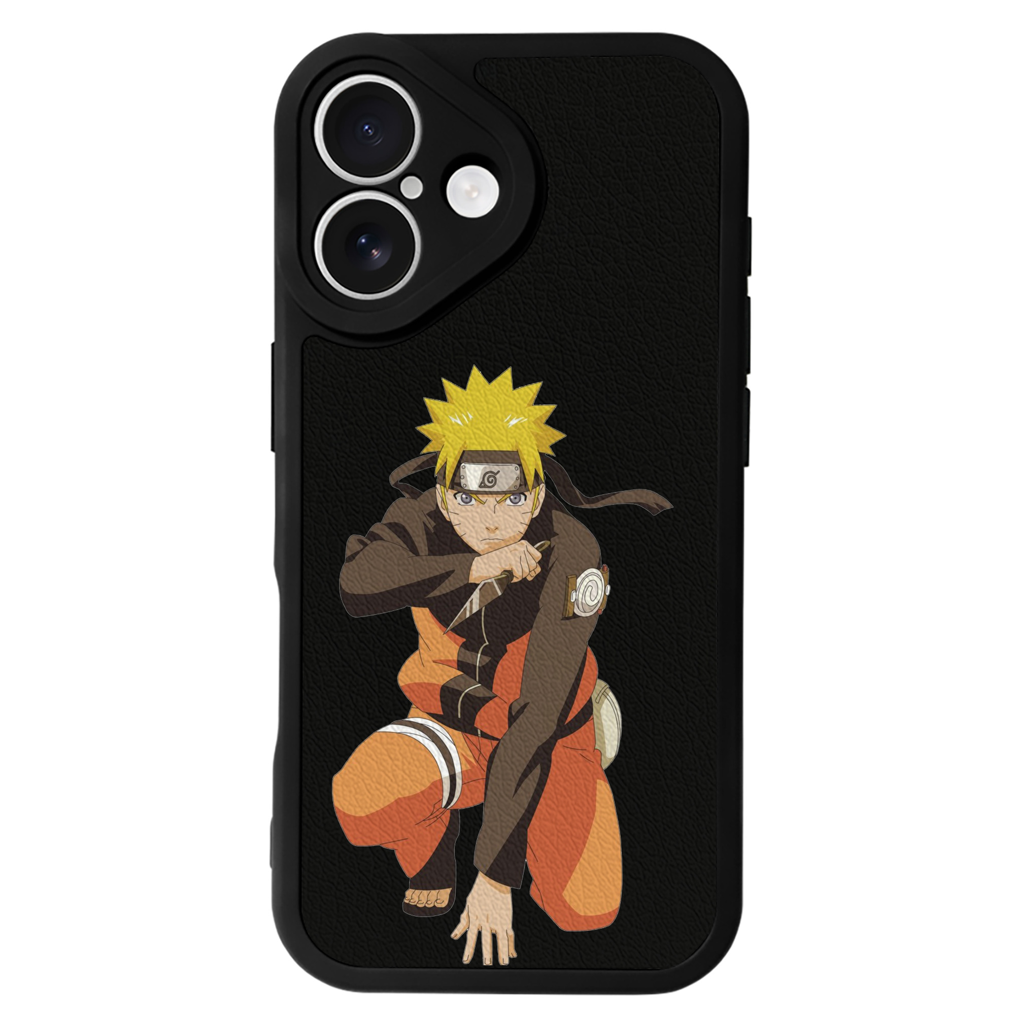 （画像用） NARUTO -ナルト- うずまき ナルト Uzumaki Naruto 【iPhone 16シリーズ対応】シリコンスマホケース（レザー調） 材質：シリコン